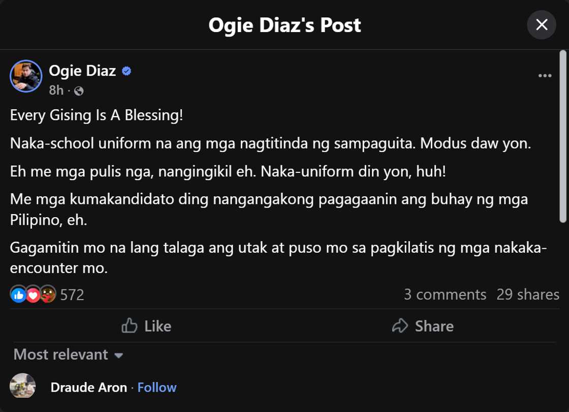 Ogie Diaz, may paalala ukol pagkilatis ng mga tao: “Gagamitin mo na lang talaga ang utak at puso mo”