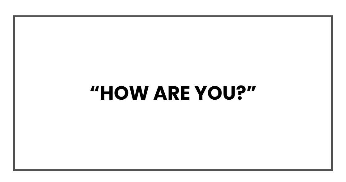 How are you? How are you?