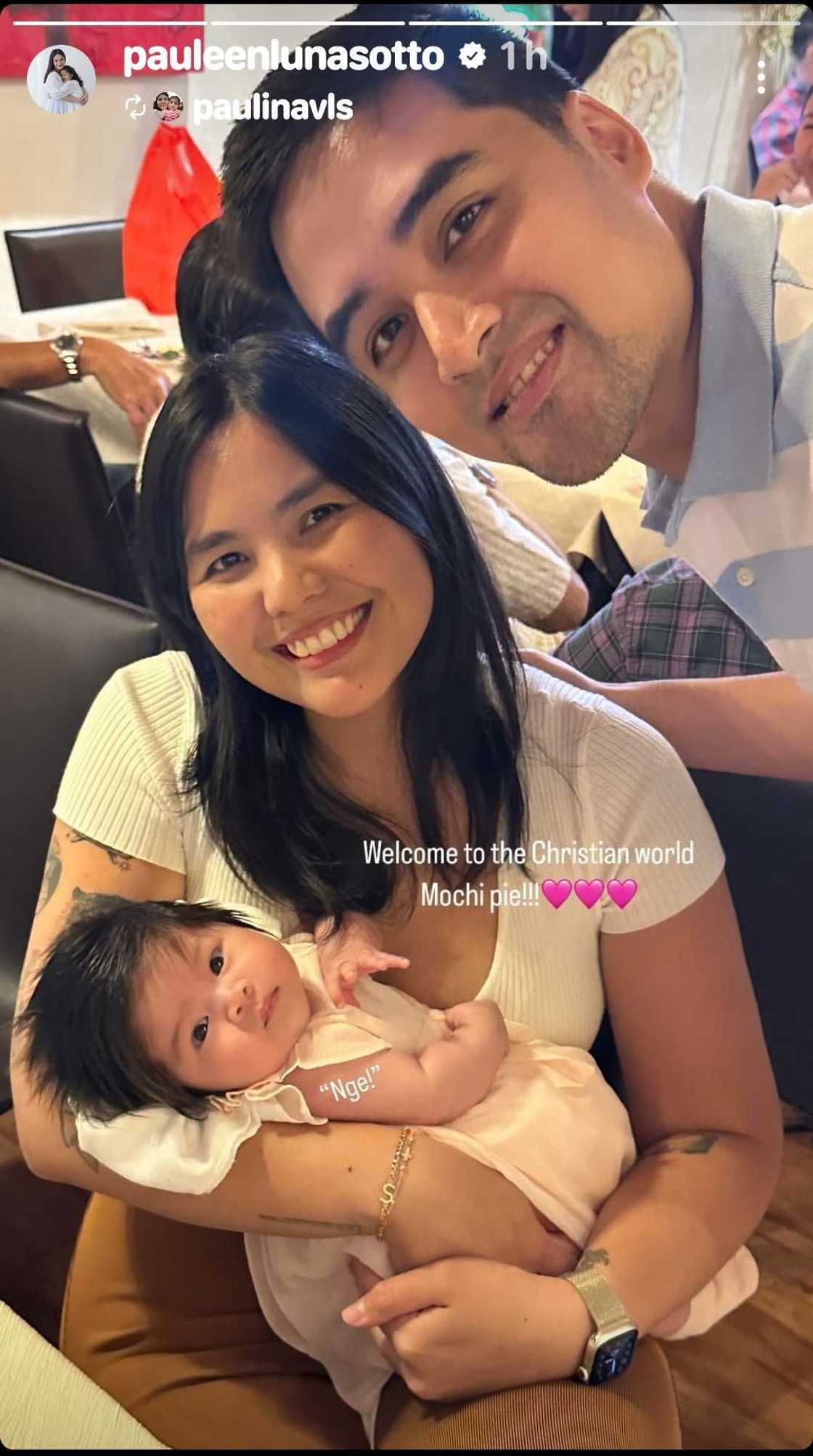 Baby nina Vic Sotto at Pauleen Luna na si Mochi, bininyagan na; Paulina at Vico Sotto, spotted Baby nina Vic Sotto at Pauleen Luna na si Mochi, bininyagan na; Paulina at Vico Sotto, spotted