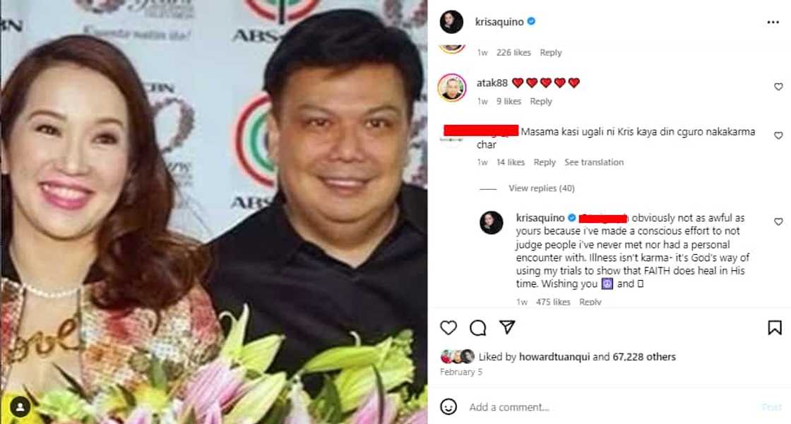 Kris Aquino sa nagsabing nakarma siya: "Illness isn’t karma" Kris Aquino sa nagsabing nakarma siya: "Illness isn’t karma"