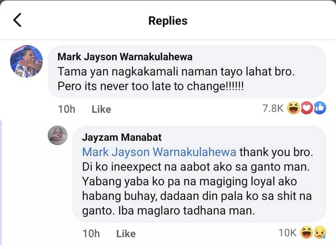 Jayzam Manabat of JaMill on cheating issue: "Iba maglaro tadhana man" Jayzam Manabat of JaMill on cheating issue: "Iba maglaro tadhana man"