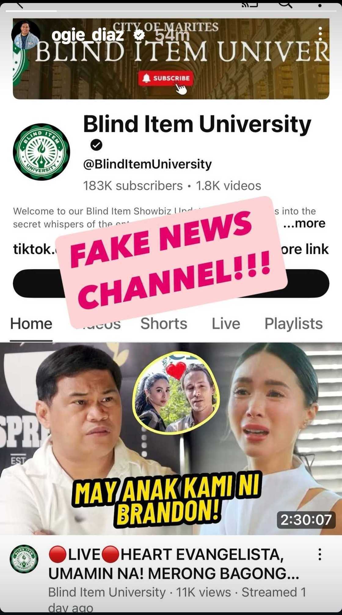 Ogie Diaz, pinabulaanan ang post ukol kina Heart Evangelista, Brandon Boyd ng isang YT channel Ogie Diaz, pinabulaanan ang post ukol kina Heart Evangelista, Brandon Boyd ng isang YT channel