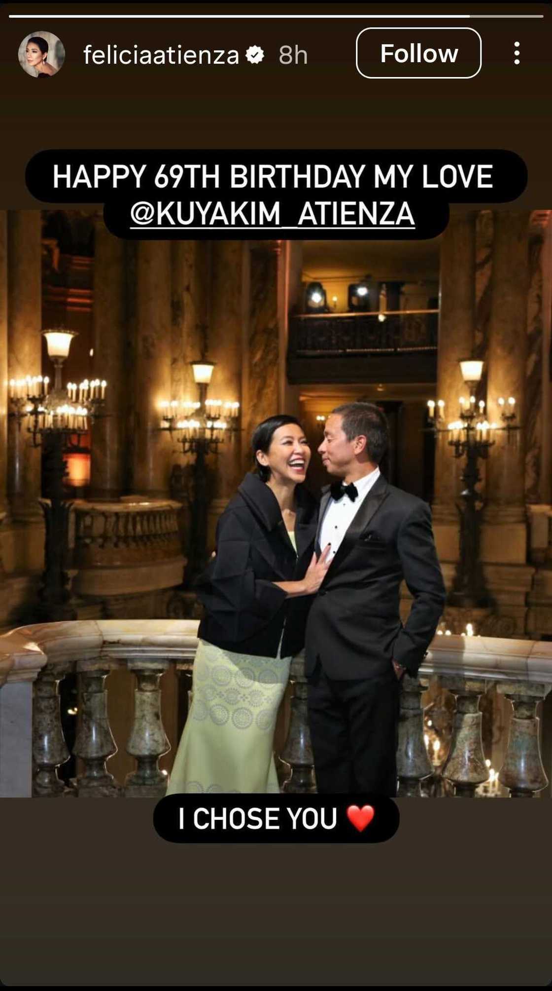 Kuya Kim Atienza receives affectionate birthday greeting from wife Felicia Kuya Kim Atienza receives affectionate birthday greeting from wife Felicia