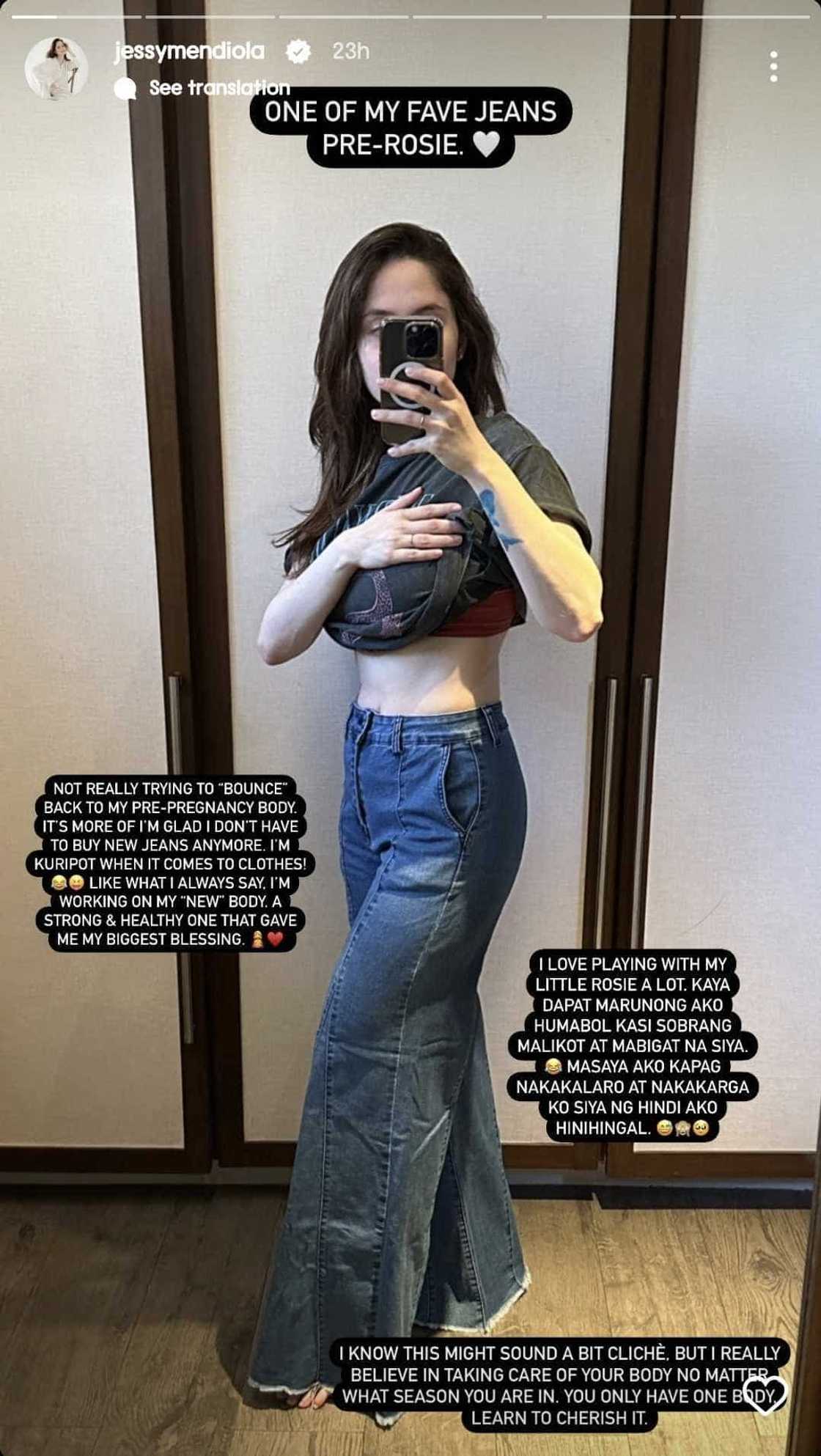 Jessy Mendiola, masayang naisuot muli ang kanyang "pre-Rosie" jeans: "I'm kuripot" Jessy Mendiola, masayang naisuot muli ang kanyang "pre-Rosie" jeans: "I'm kuripot"