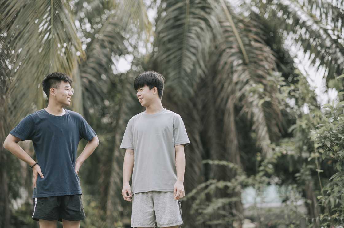 Two teenage brothers Two teenage brothers