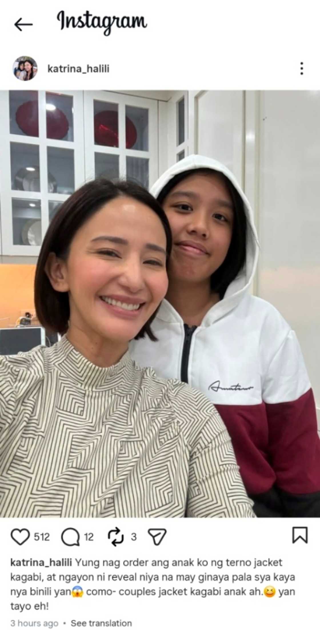 Katrina Halili, naaliw sa pinamiling jacket ng anak niya na si Katie: "Yan tayo eh"
