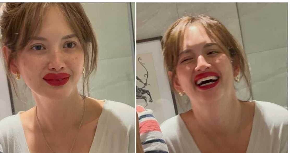 Ellen Adarna, kinaaliwan sa kanyang overlined red lips Ellen Adarna, kinaaliwan sa kanyang overlined red lips