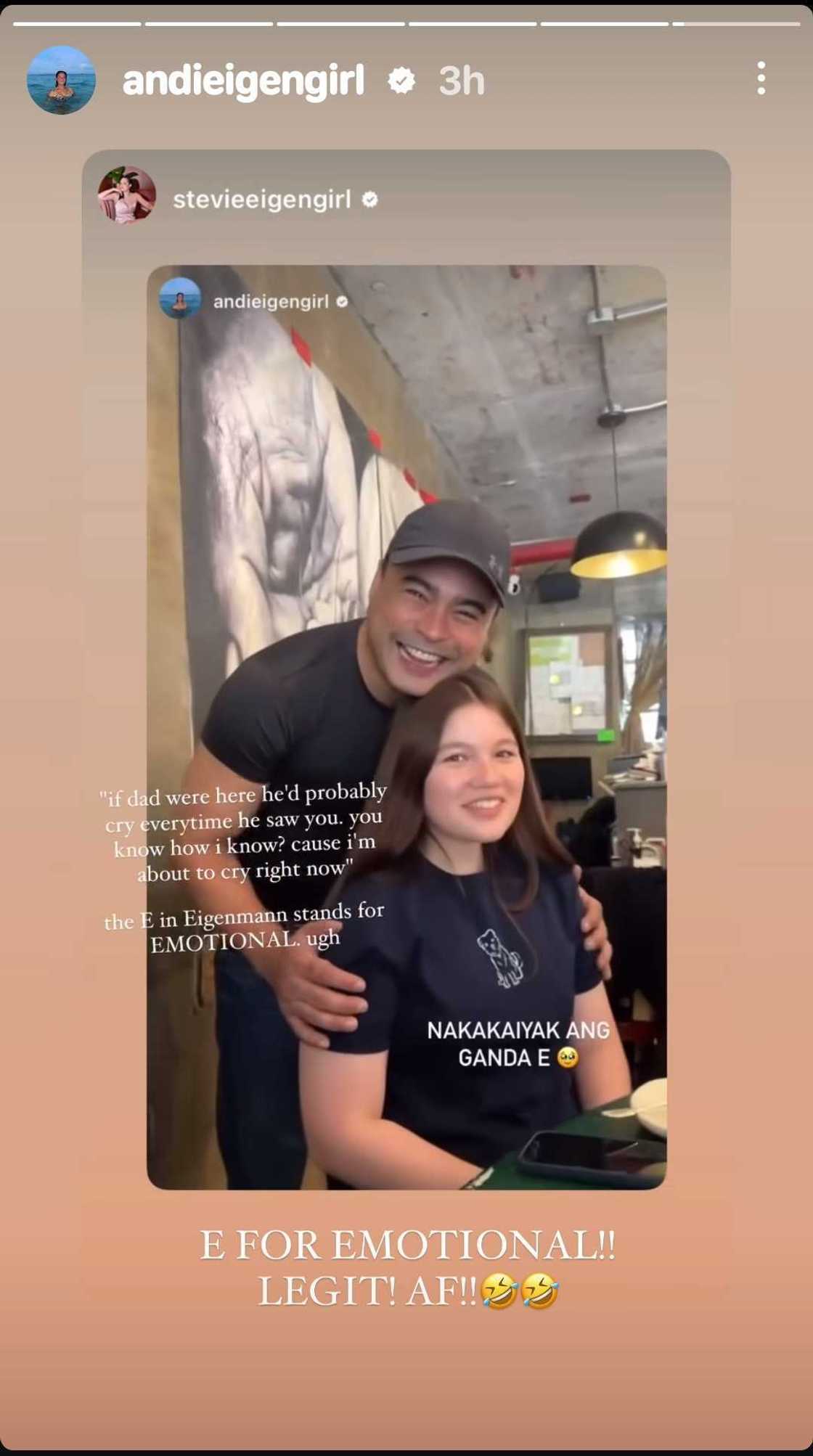Andi Eigenmann, ibinahagi ang emosyonal na moment nina Sid Lucero at Ellie Andi Eigenmann, ibinahagi ang emosyonal na moment nina Sid Lucero at Ellie