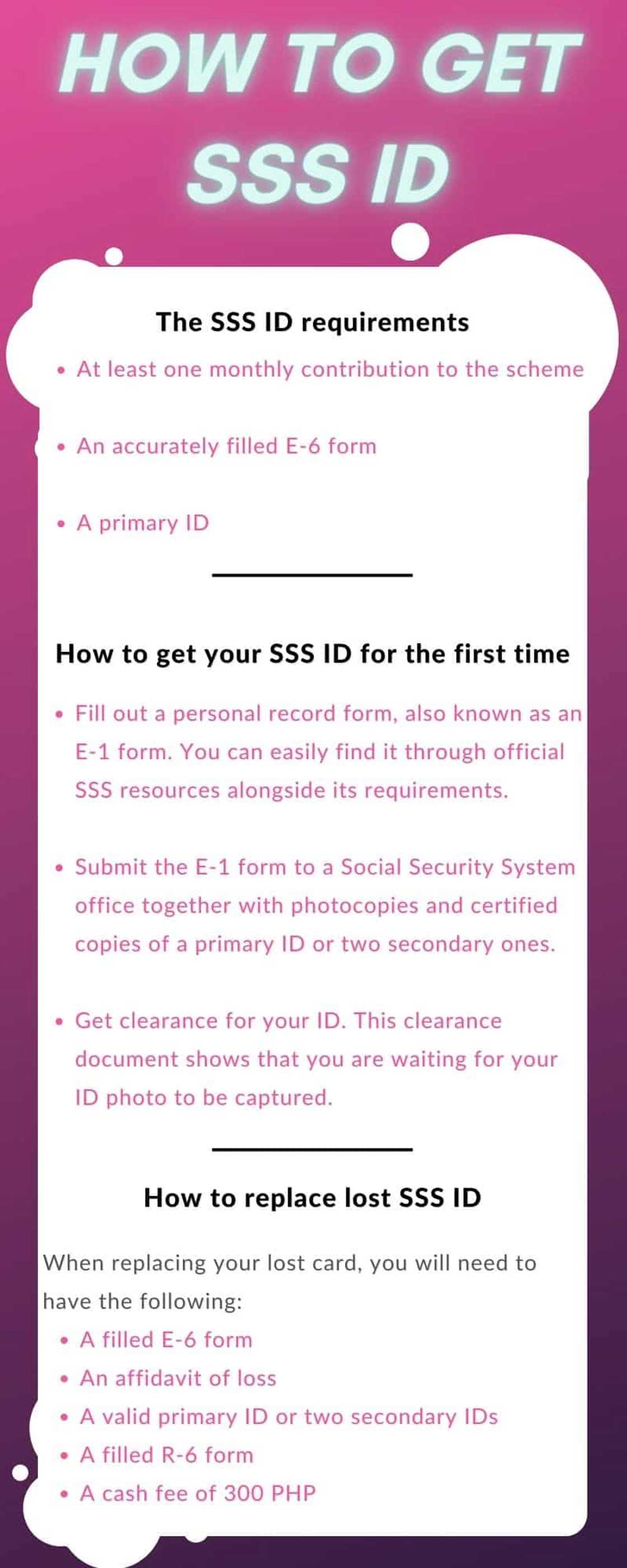 How to get SSS ID