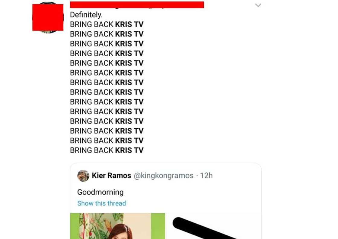 Netizens appeal to ABS-CBN as ‘Kris TV’ suddenly becomes trending online Netizens appeal to ABS-CBN as ‘Kris TV’ suddenly becomes trending online