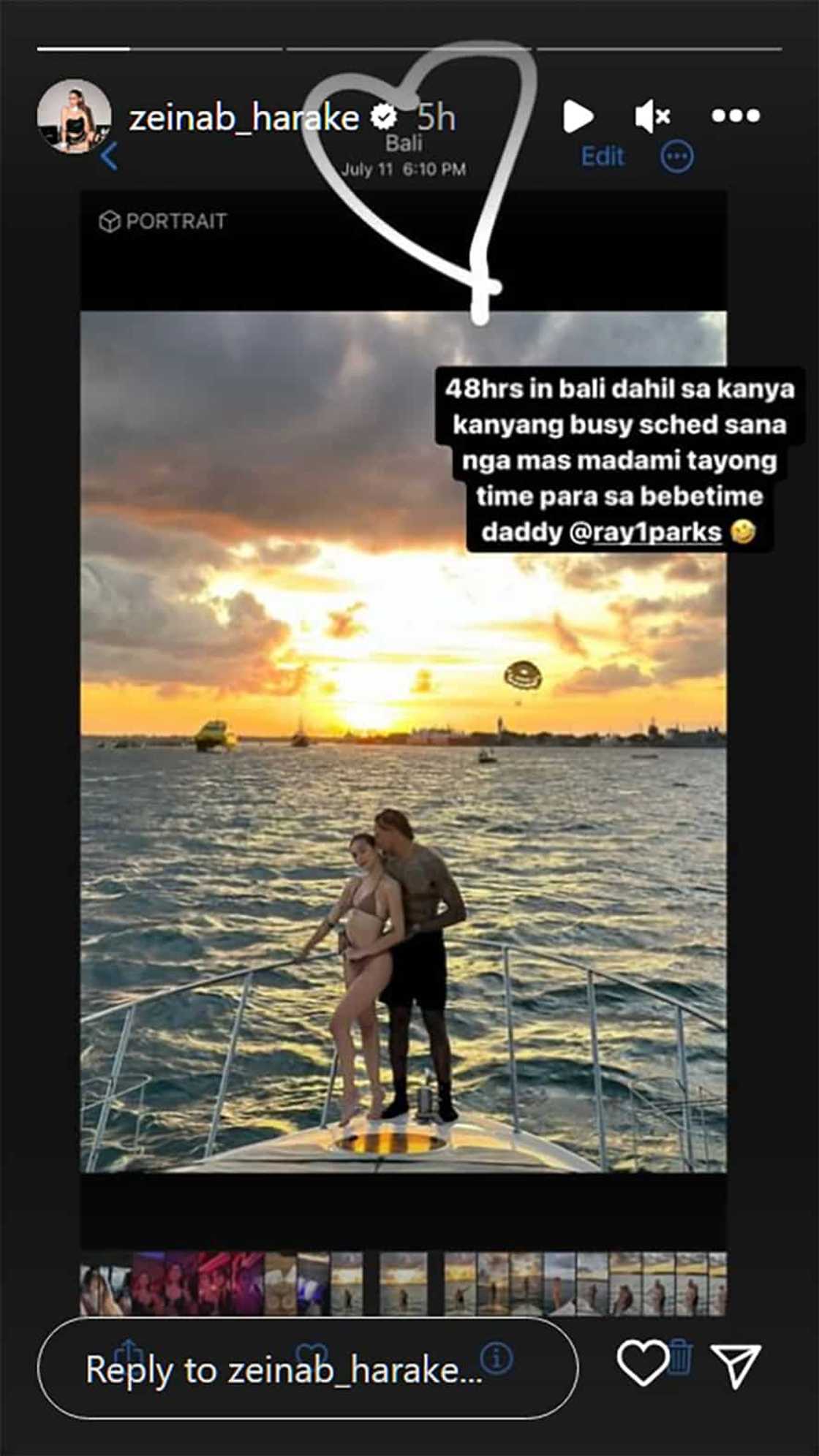 Zeinab Harake, wish na sana’y maraming “bebetime” sila ni “daddy @rayparks”: “kanya-kanyang busy sched” Zeinab Harake, wish na sana’y maraming “bebetime” sila ni “daddy @rayparks”: “kanya-kanyang busy sched”