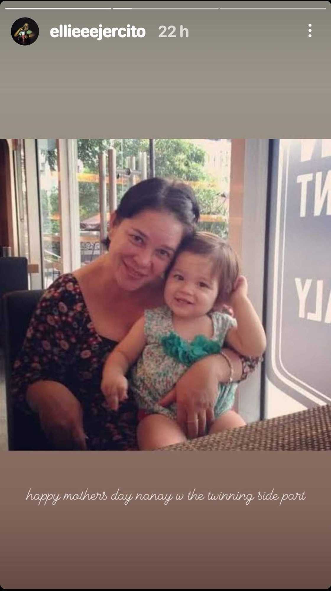 Andi Eigenmann’s daughter Ellie Ejercito posts sweet greeting for Jacklyn Jose on Mother's Day Andi Eigenmann’s daughter Ellie Ejercito posts sweet greeting for Jacklyn Jose on Mother's Day