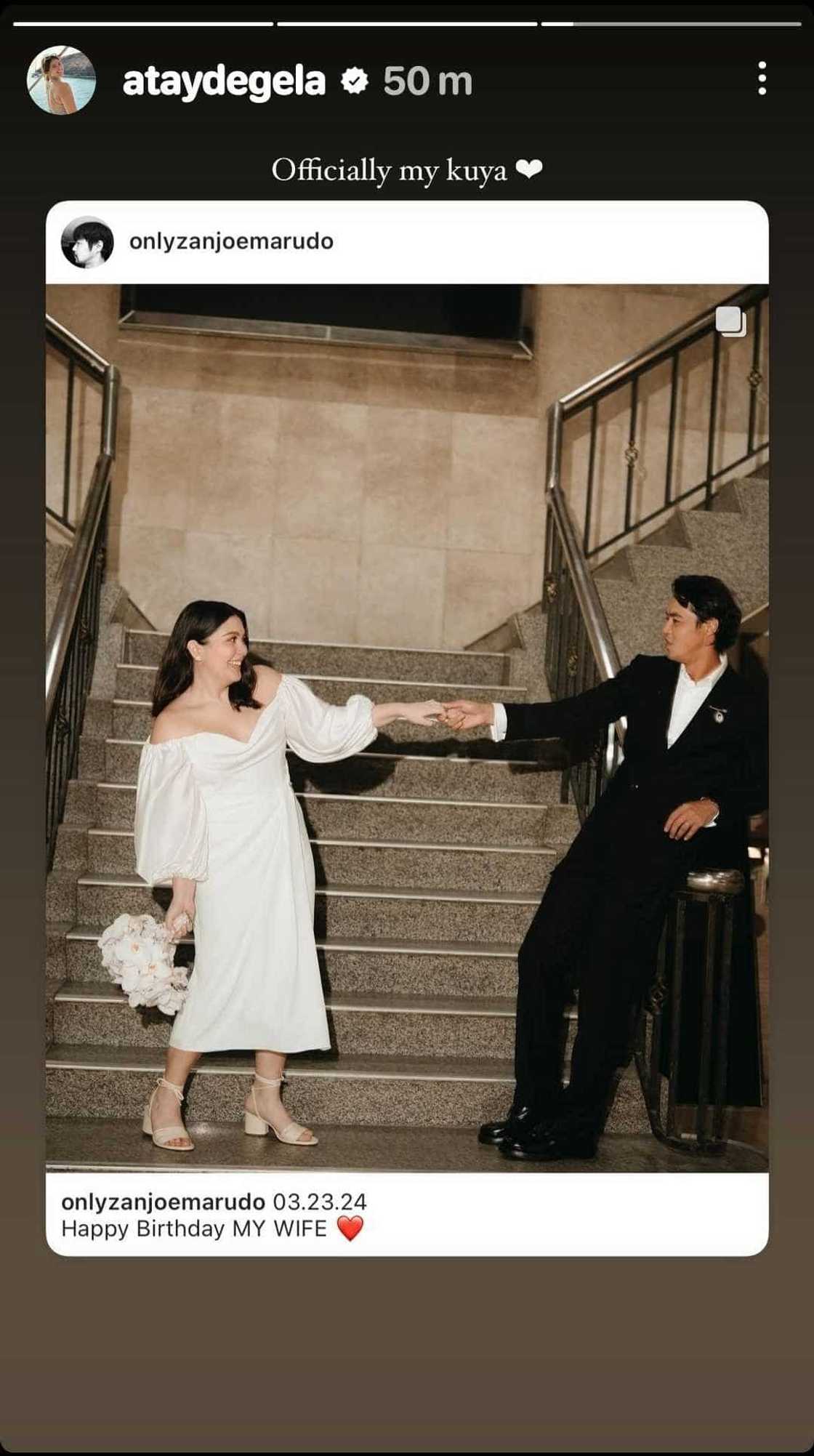Ria Atayde’s sister Gela Atayde welcomes Zanjoe Marudo to their family Ria Atayde’s sister Gela Atayde welcomes Zanjoe Marudo to their family