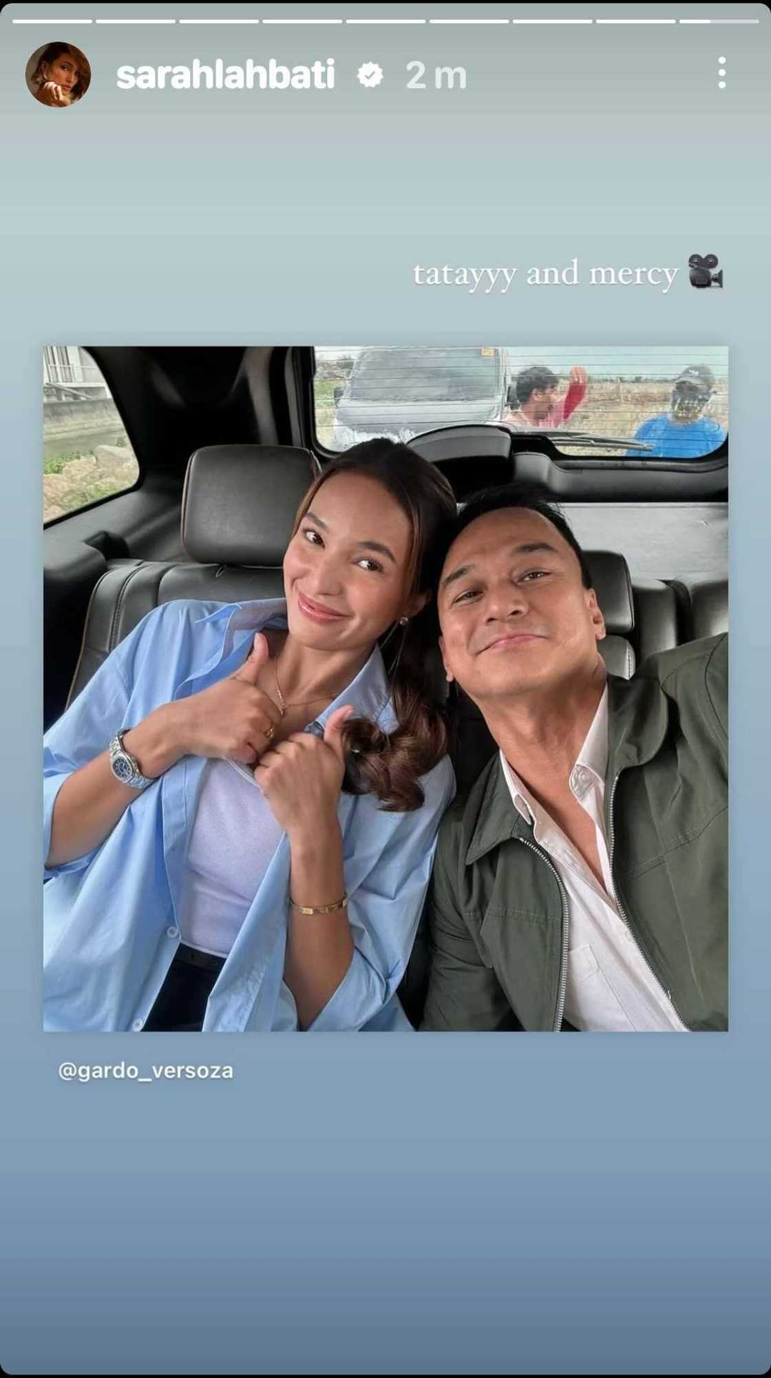 Gardo Versoza shares lovely pic with Sarah Lahbati on set of ‘Lumuhod Ka Sa Lupa’