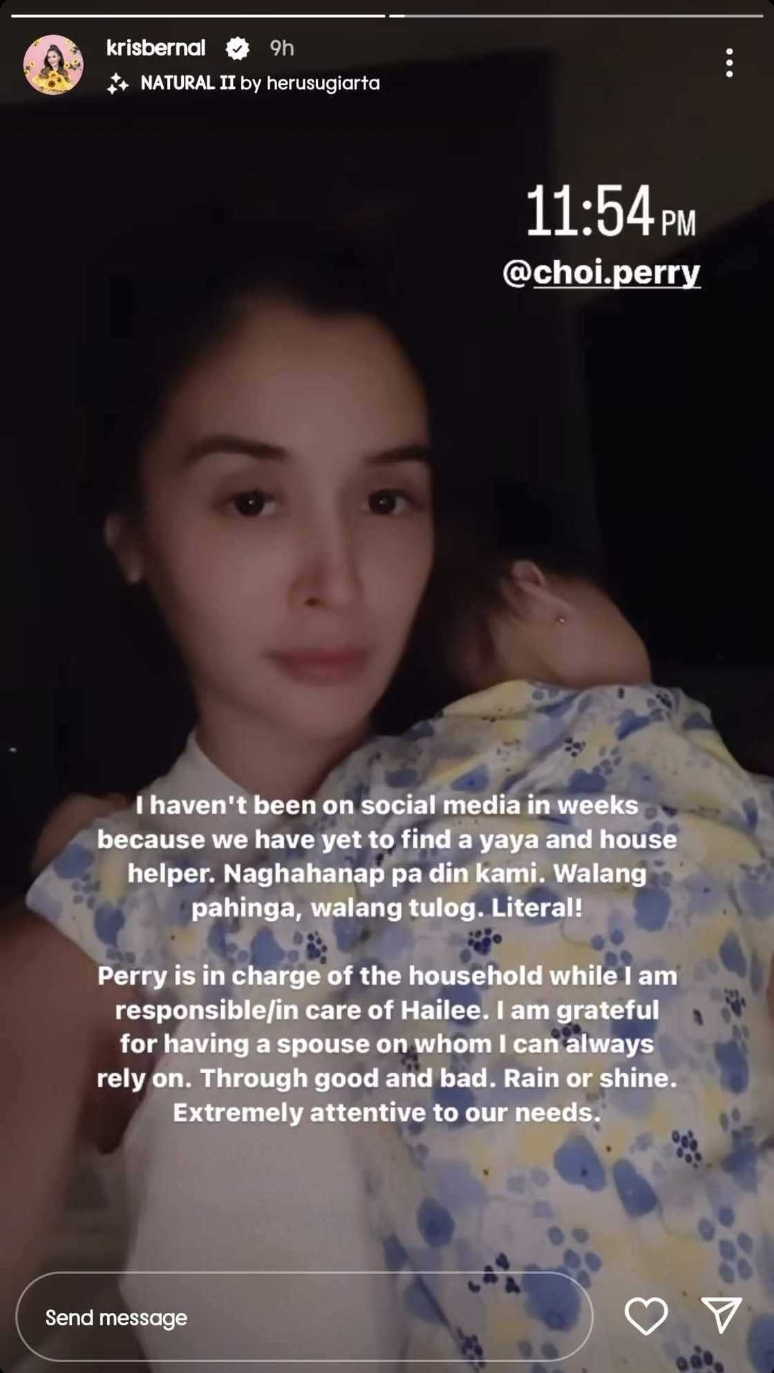 Kris Bernal explains social media absence: "We have yet to find a yaya"