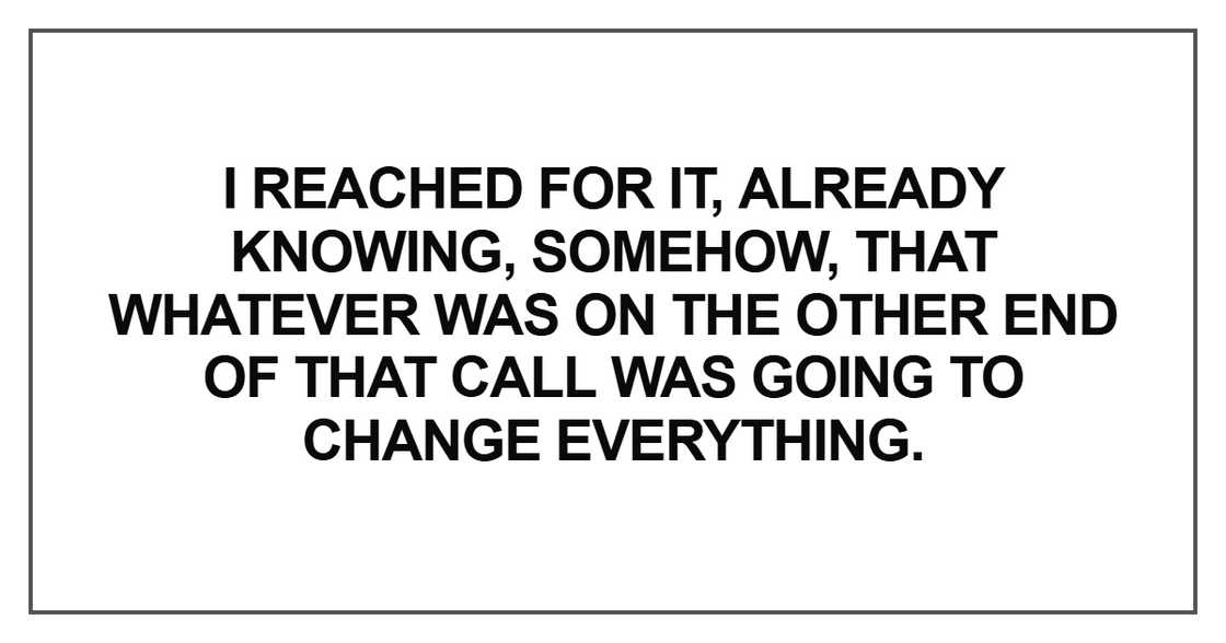 I reached for it, already knowing I reached for it, already knowing