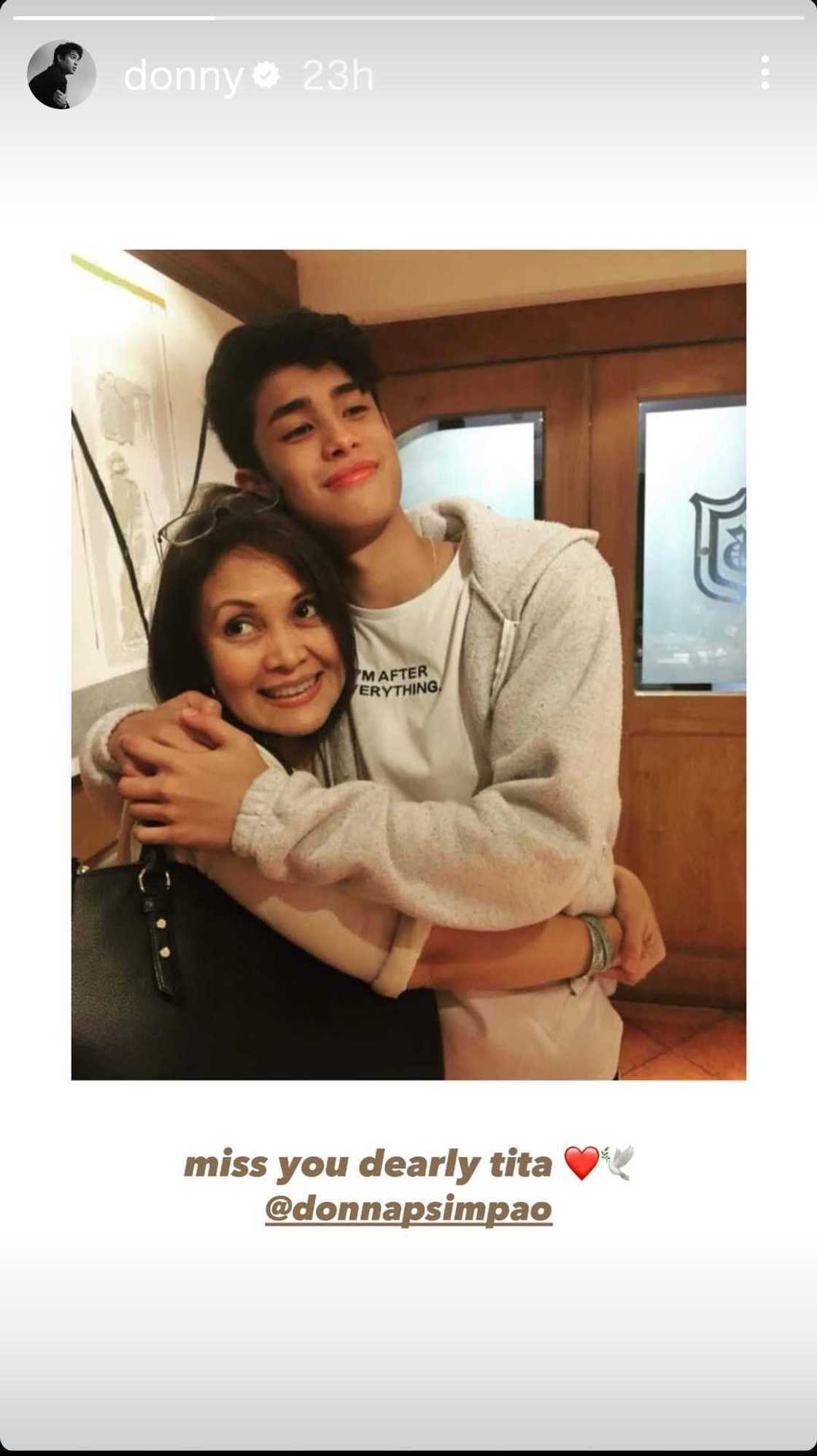 Donny Pangilinan mourns passing of Donna Pangilinan-Simpao