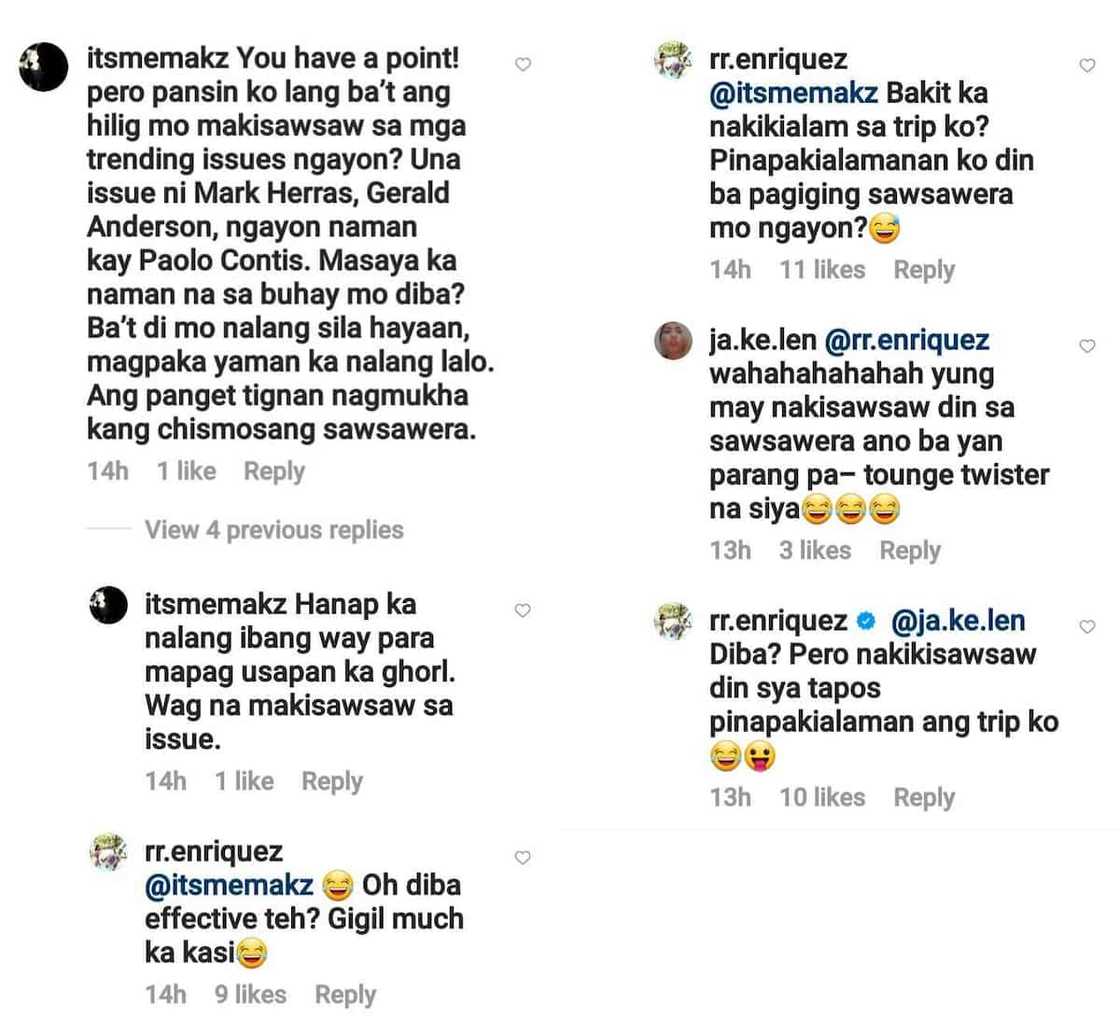 RR Enriquez, rumesbak sa nagsabing “chismosang sawsawera” siya sa Paolo Contis-LJ Reyes issue RR Enriquez, rumesbak sa nagsabing “chismosang sawsawera” siya sa Paolo Contis-LJ Reyes issue