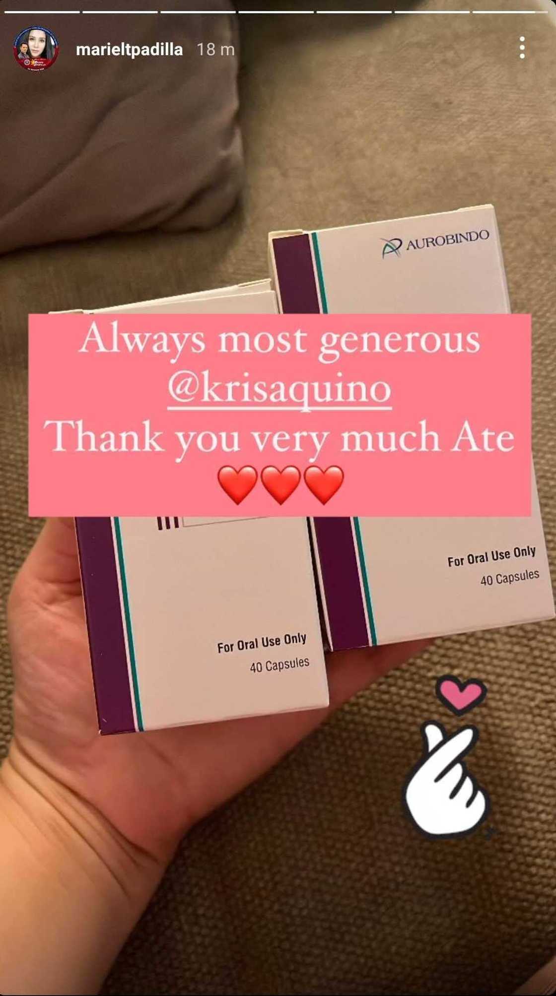 Mariel Padilla, nagpasalamat kay Kris Aquino sa ibinigay nito sa kanya: "Always most generous"