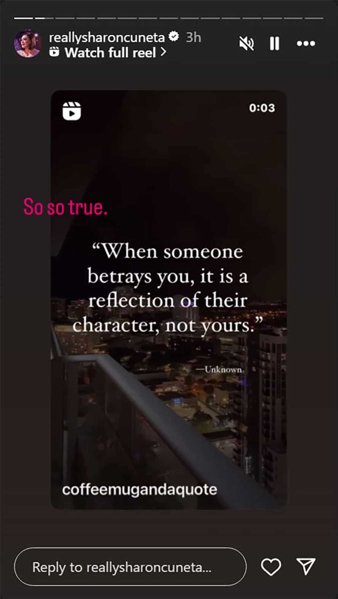 Sharon Cuneta, may hugot ukol sa mga nagtatraydor sa iba: “It is a reflection of their character” Sharon Cuneta, may hugot ukol sa mga nagtatraydor sa iba: “It is a reflection of their character”