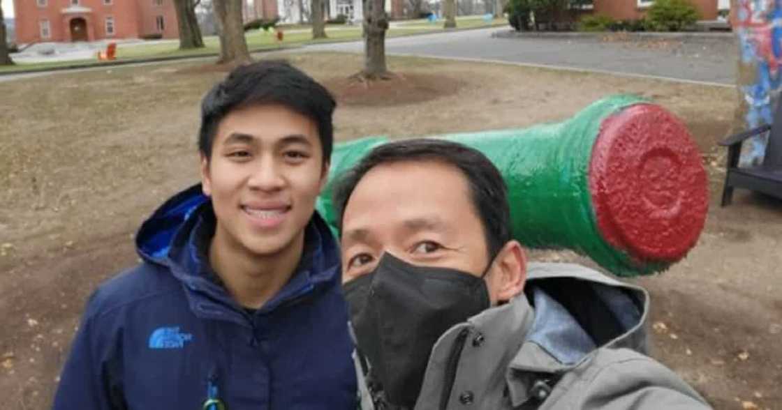 Kuya Kim Atienza bonds with eldest child Jose at Tufts University in the US