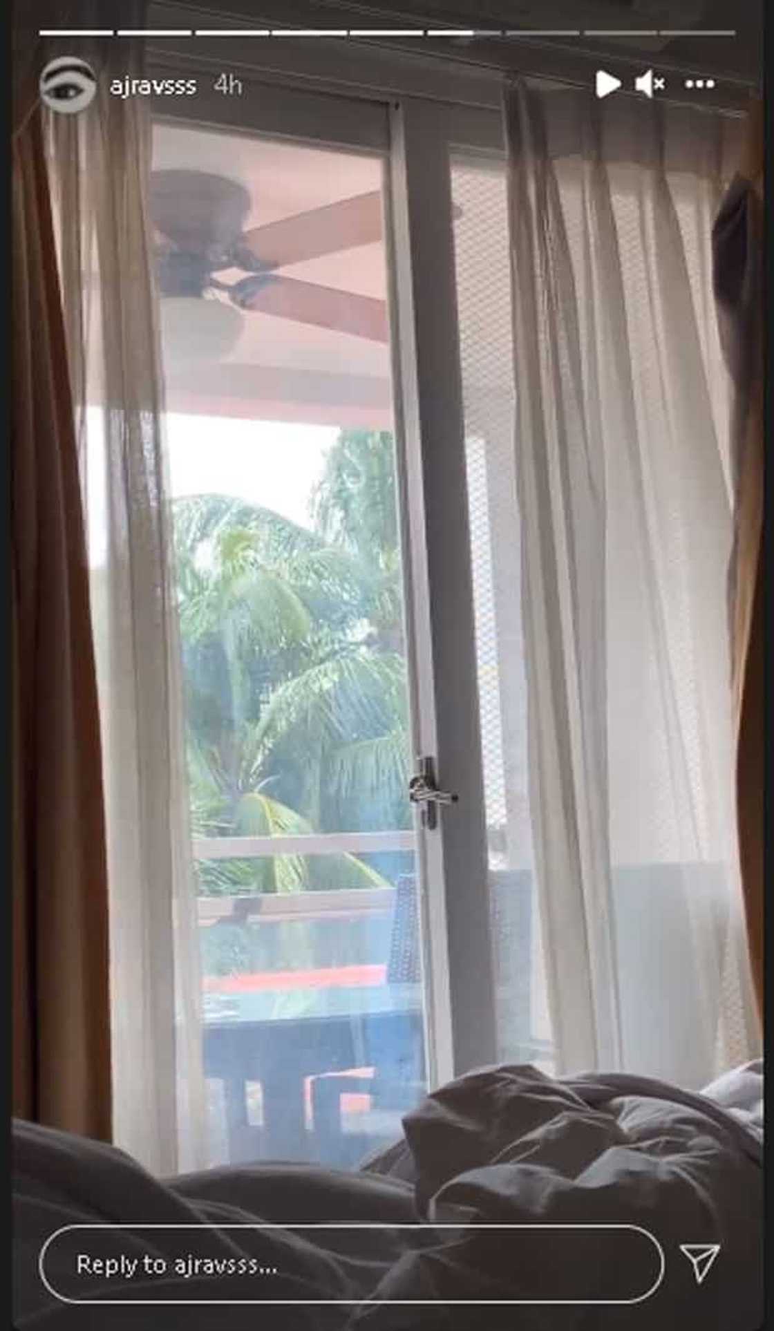AJ Raval, ipinost ang video clip ng veranda na tila matiwasay pagkatapos magpasalamat ng ina kay Aljur AJ Raval, ipinost ang video clip ng veranda na tila matiwasay pagkatapos magpasalamat ng ina kay Aljur