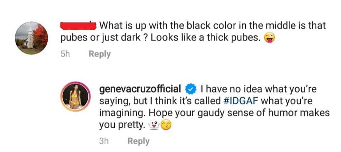 Geneva Cruz, rumesbak sa basher na nang-bastos sa kanyang swimsuit pic Geneva Cruz, rumesbak sa basher na nang-bastos sa kanyang swimsuit pic