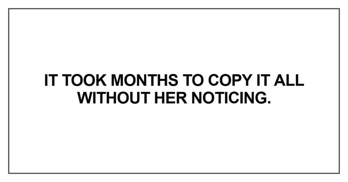It took months to copy it all