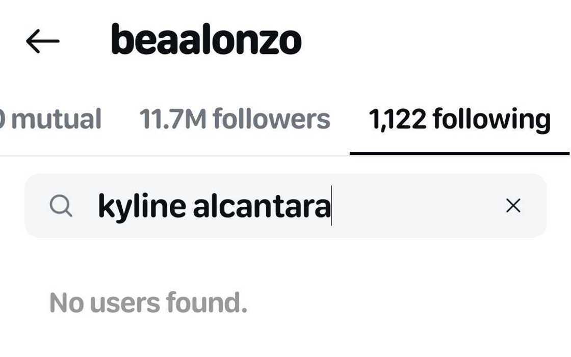 Netizens, napansing hindi naka-follow si Bea Alonzo kay Kyline Alcantara Netizens, napansing hindi naka-follow si Bea Alonzo kay Kyline Alcantara