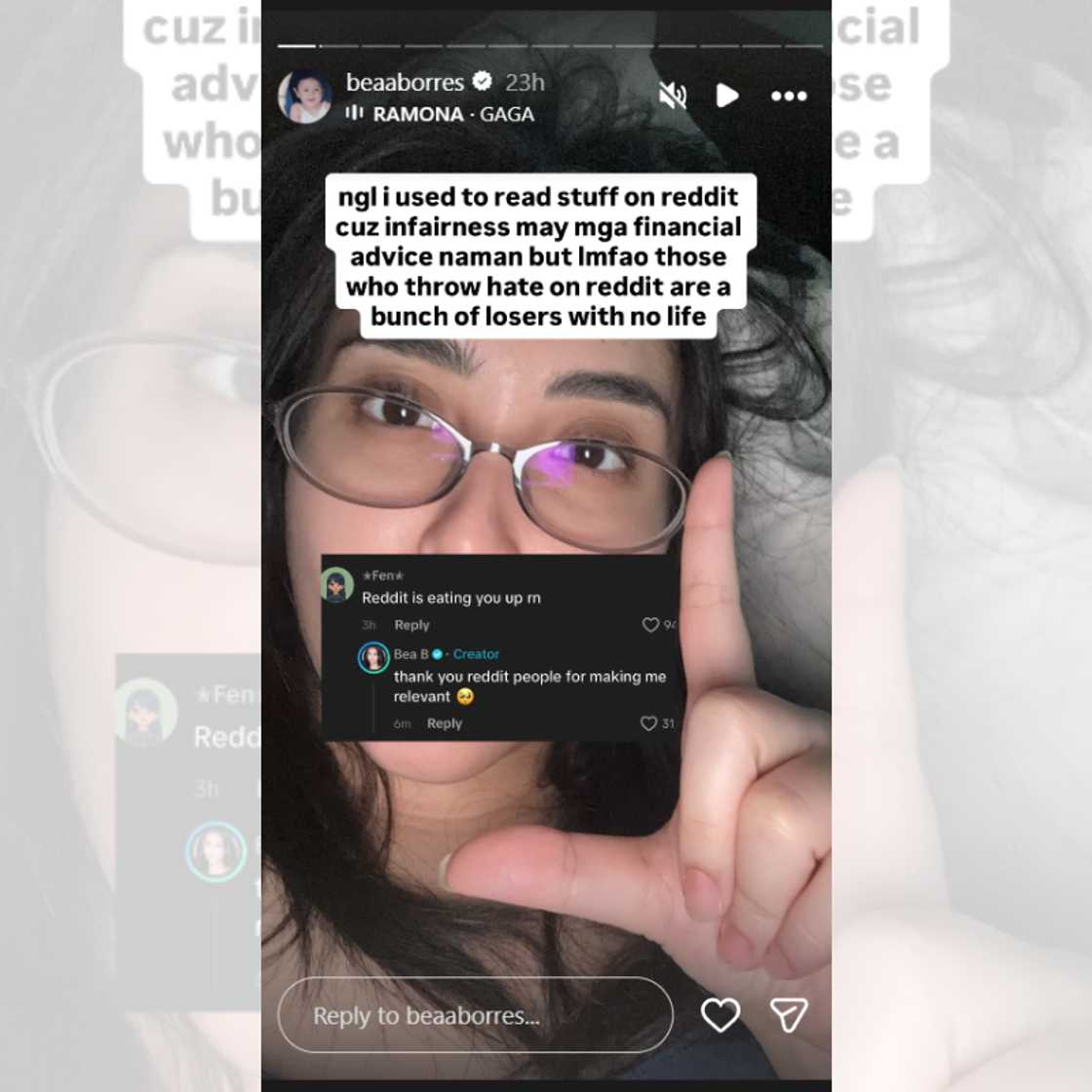Bea Borres, may maanghang na sagot sa Reddit users na nag-iiwan ng hate comments