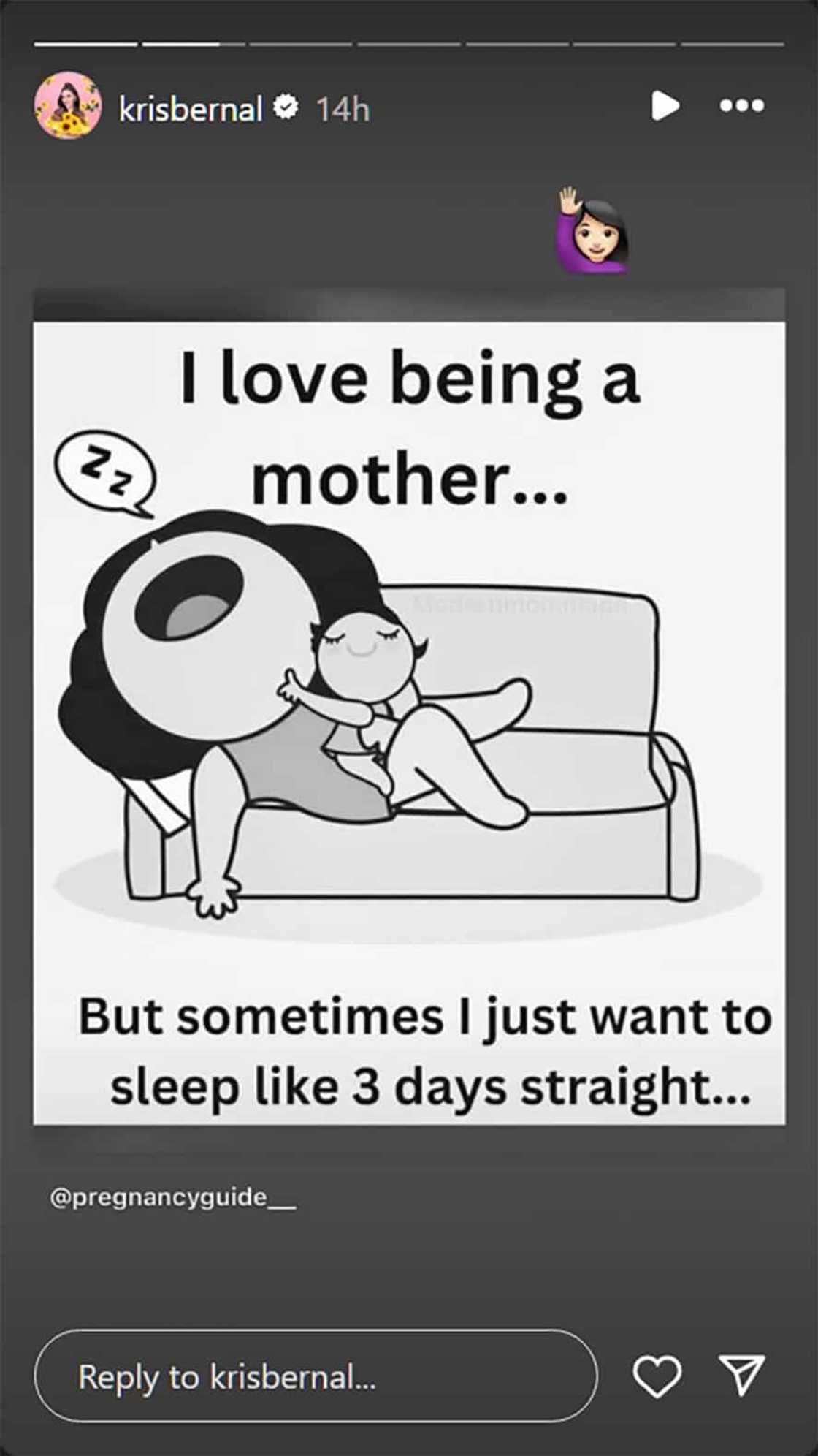 Kris Bernal, nag-post ng relatable quote para sa mga ina: “I love being a mother” Kris Bernal, nag-post ng relatable quote para sa mga ina: “I love being a mother”