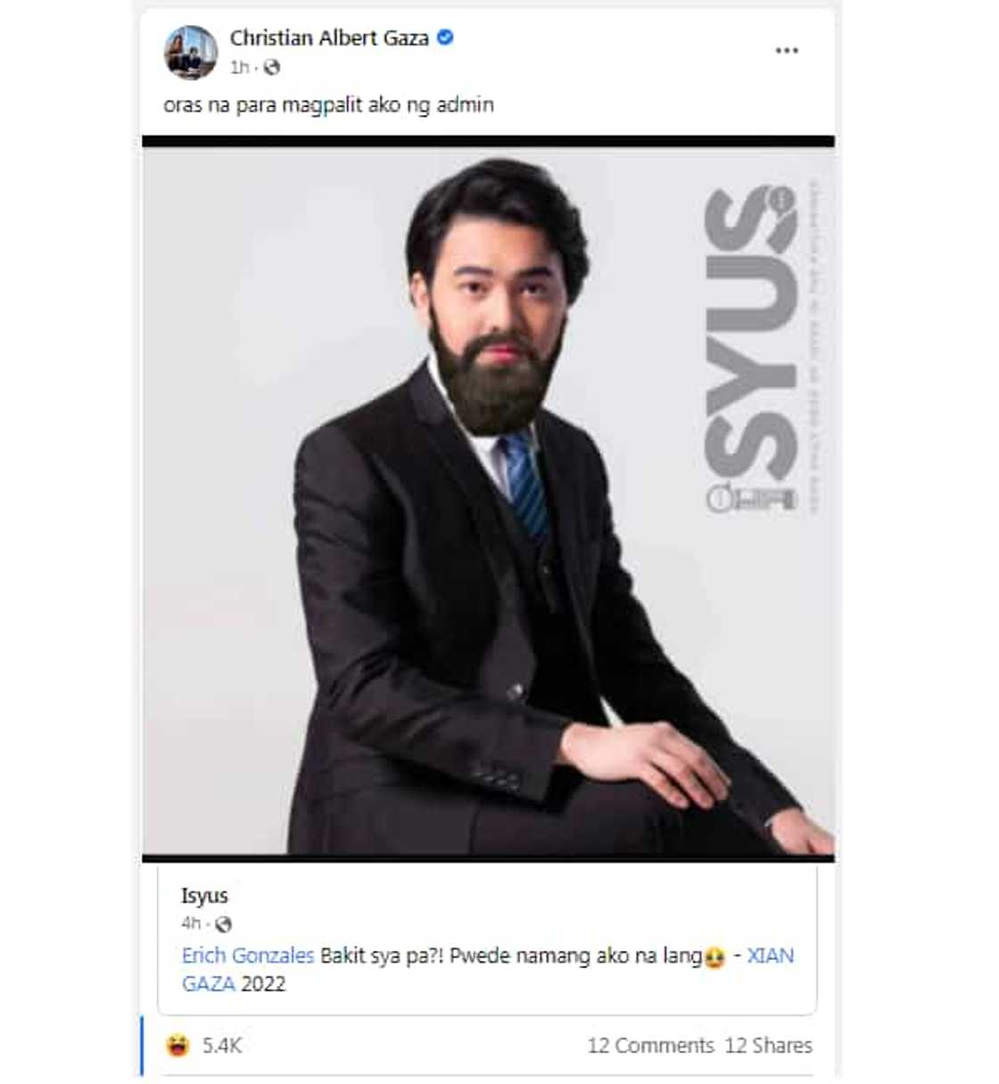 Xian Gaza, nagbirong magpapalit ng admin dahil sa post nitong “Erich Gonzales, bakit sya pa?!” Xian Gaza, nagbirong magpapalit ng admin dahil sa post nitong “Erich Gonzales, bakit sya pa?!”