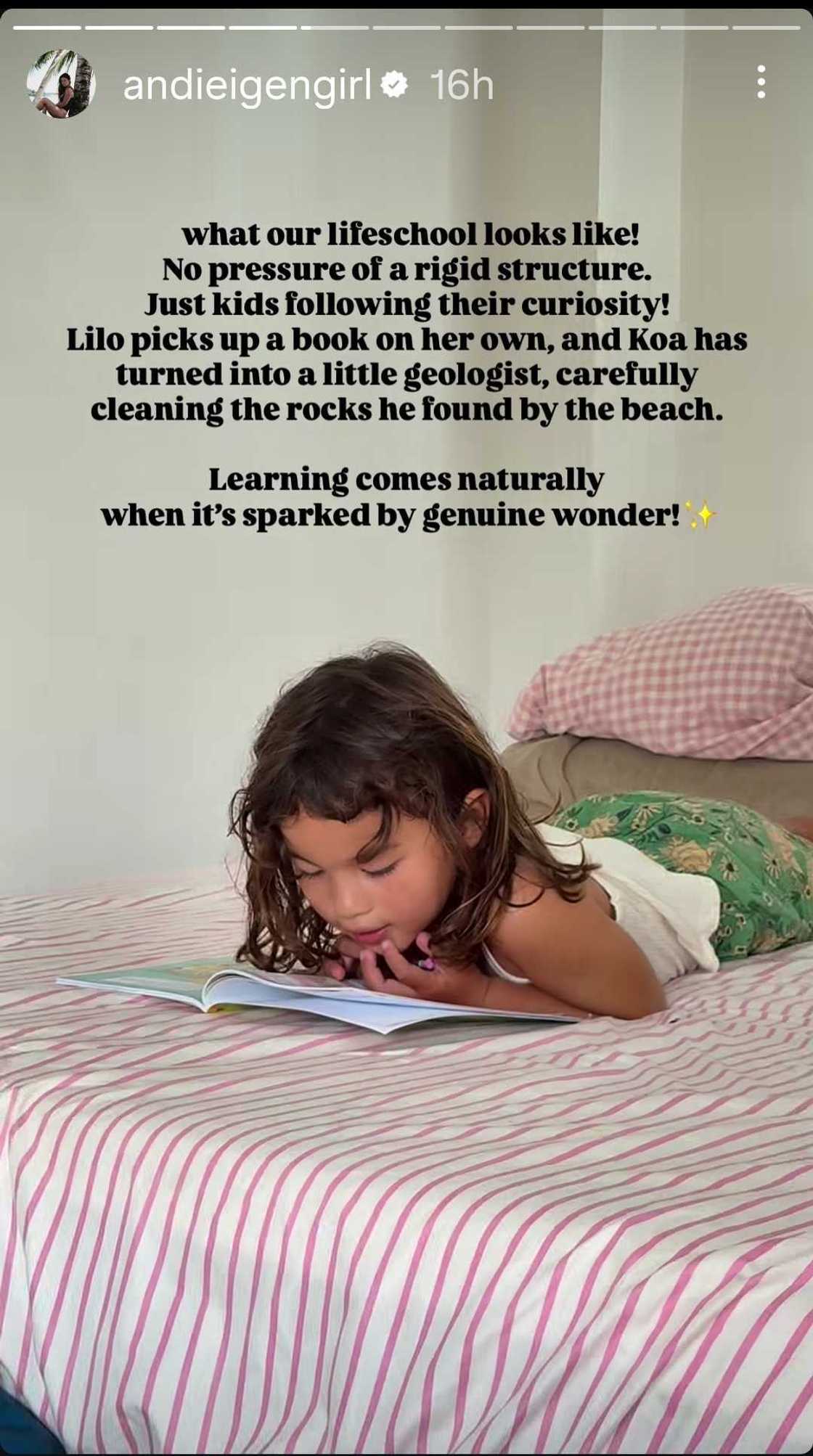 Andi Eigenmann shows how her kids learn through “lifeschool” Andi Eigenmann shows how her kids learn through “lifeschool”