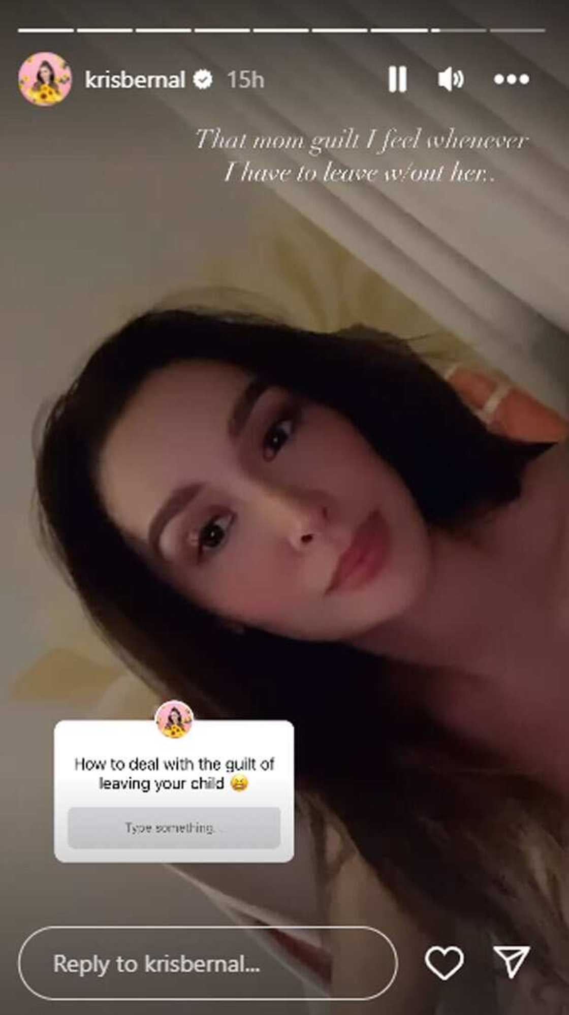 Kris Bernal, ibinahaging nagkaka-mom guilt tuwing umaalis na di kasama si Baby Hailee Kris Bernal, ibinahaging nagkaka-mom guilt tuwing umaalis na di kasama si Baby Hailee