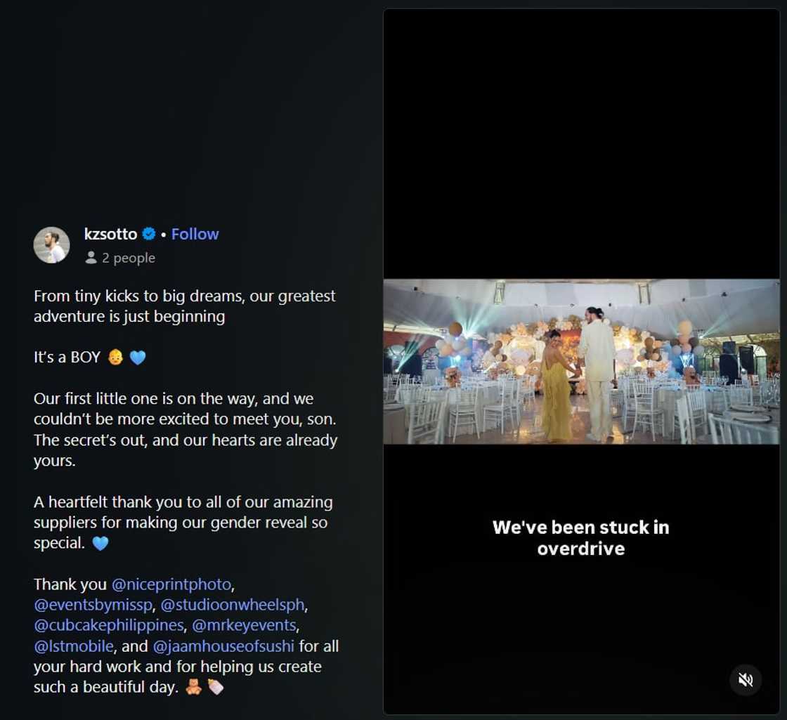Rere Madrid at Kai Sotto, tinuldukan na ang haka-haka sa gender ng kanilang baby