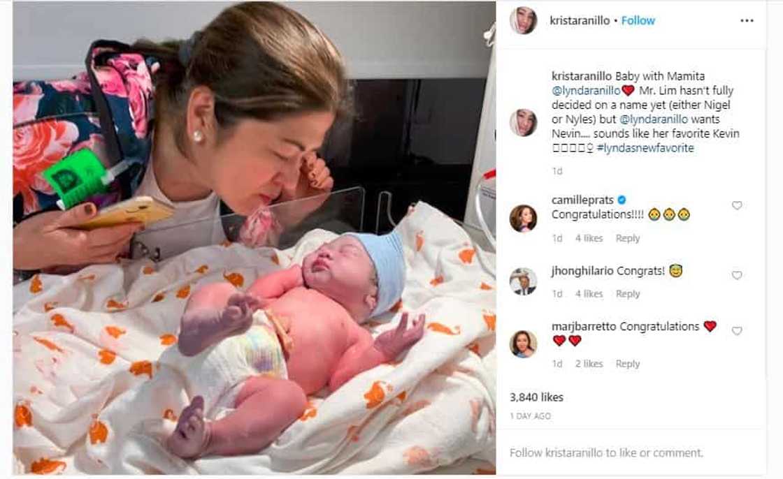 Krista Ranillo gives birth to her fifth child Krista Ranillo gives birth to her fifth child