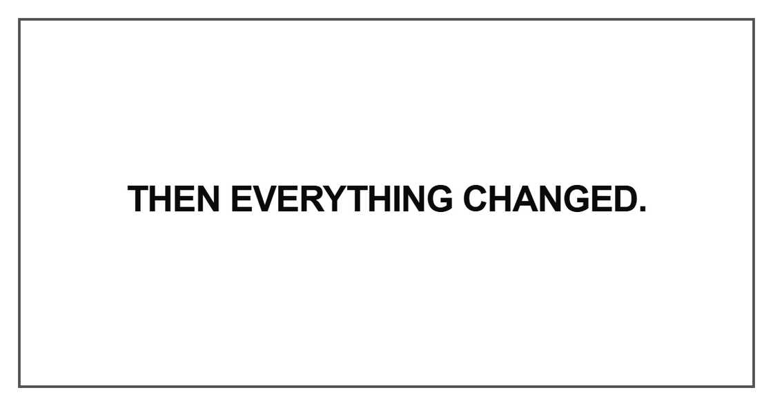 Then everything changed