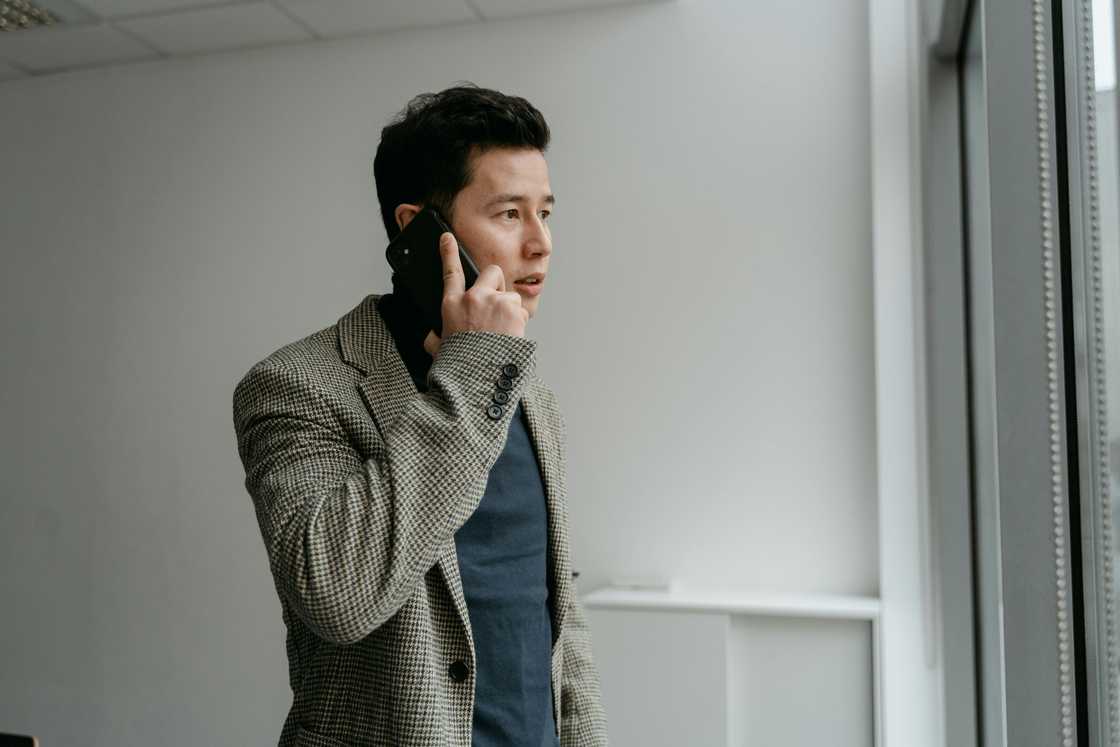 A man on a call
