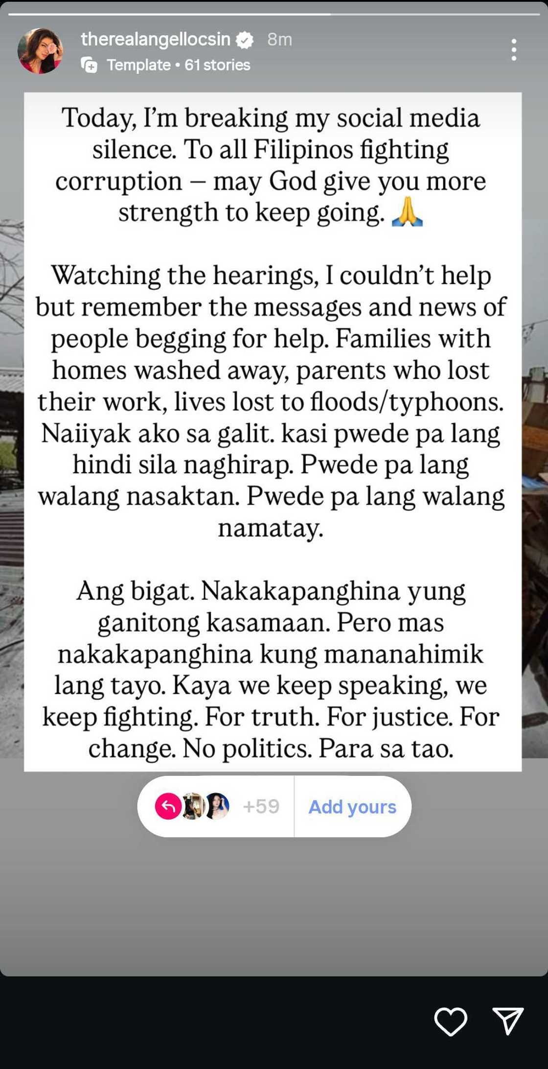 Angel Locsin, biglang nag-post sa socmed; may mensahe sa mga Pilipino