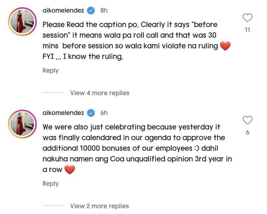 Aiko Melendez defends TikTok video taken before the session: "I know the ruling"