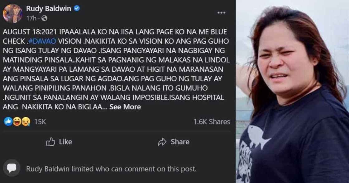 Rudy Baldwin, nag-off ng comment section matapos umanong ma-Tulfo