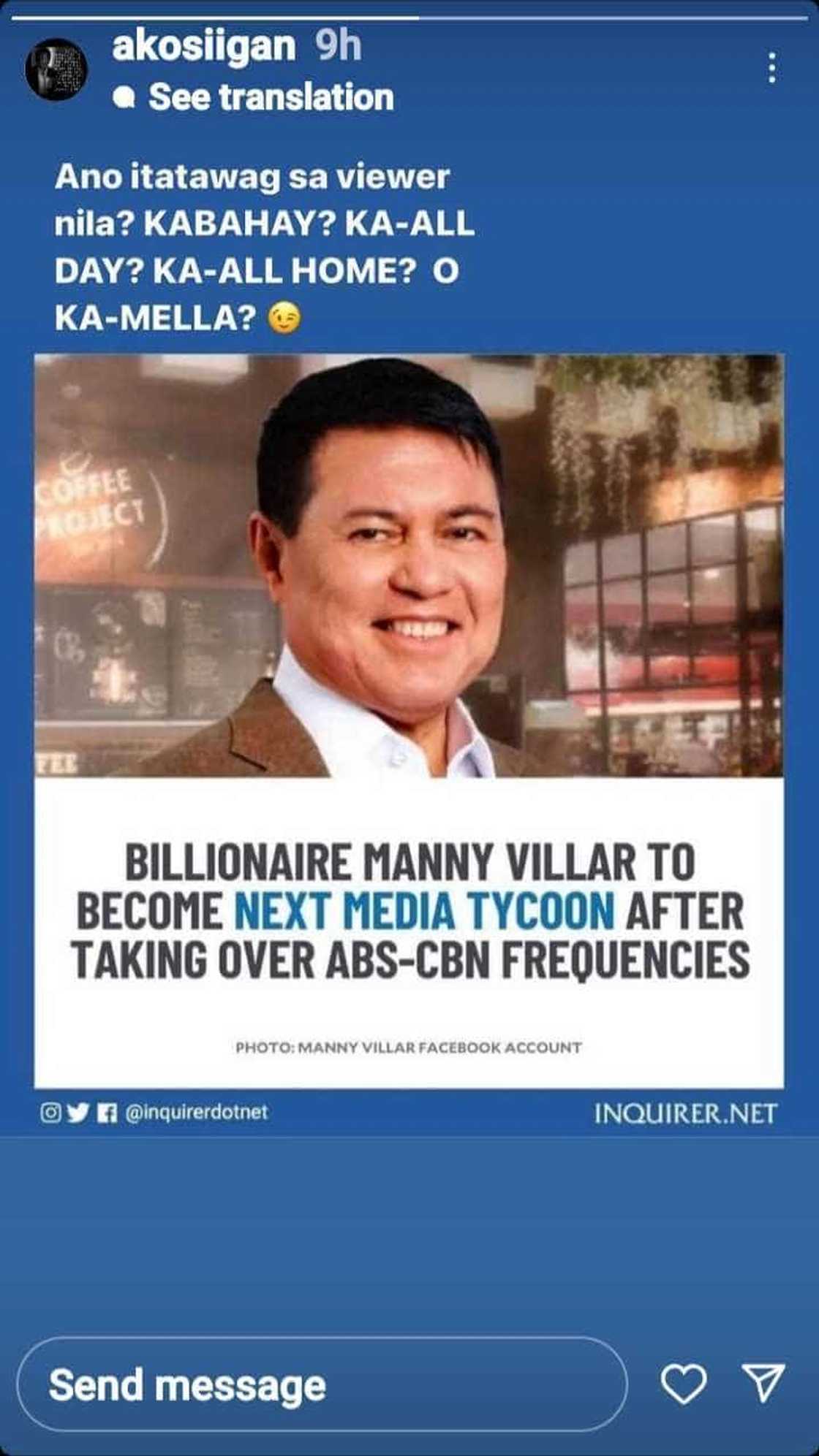 Arnold Clavio reacts to Manny Villar taking over ABS-CBN frequencies: “Ka-Mella” Arnold Clavio reacts to Manny Villar taking over ABS-CBN frequencies: “Ka-Mella”