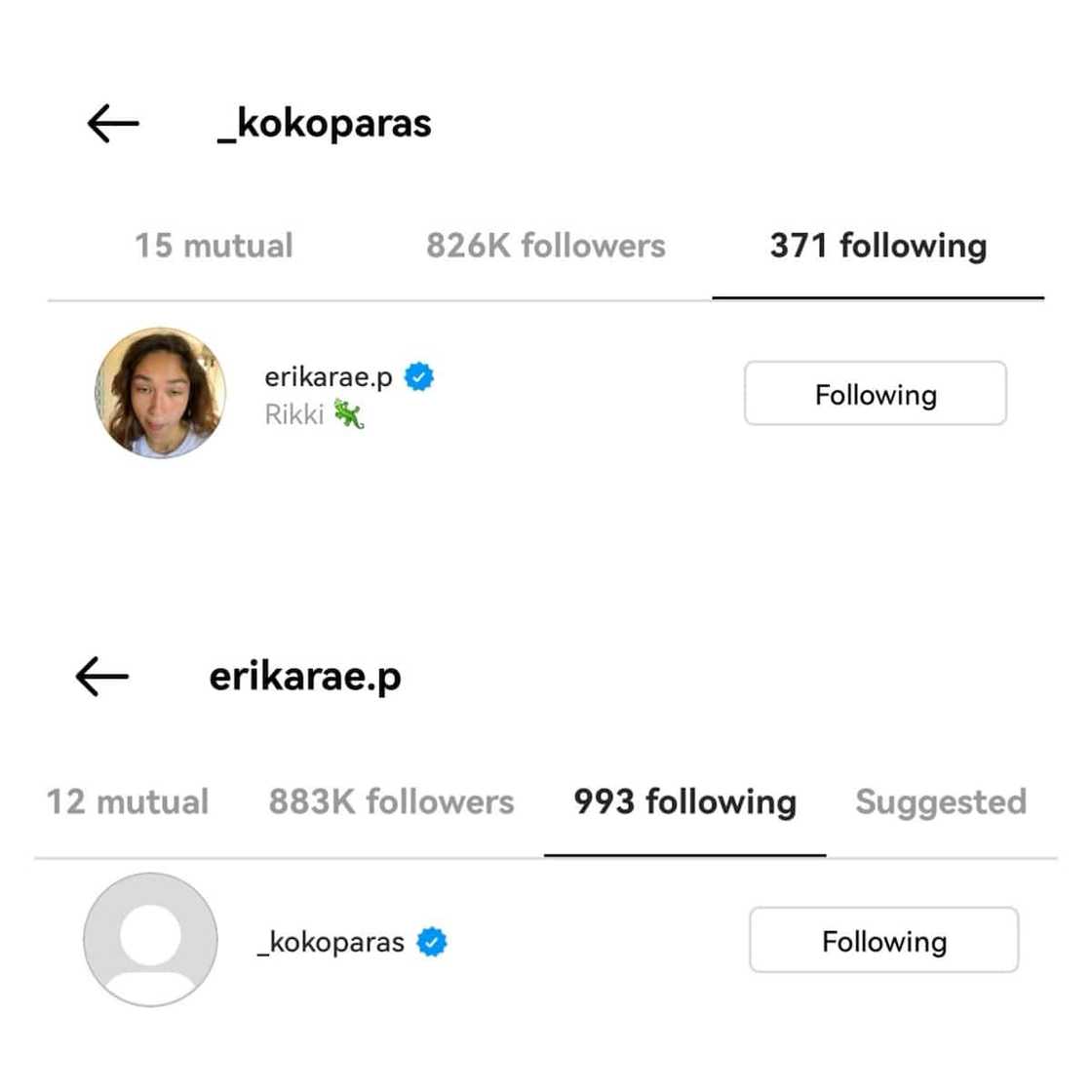 Kobe Paras at Erika Portunak, naka-follow na muli sa isa’t-isa sa Instagram Kobe Paras at Erika Portunak, naka-follow na muli sa isa’t-isa sa Instagram