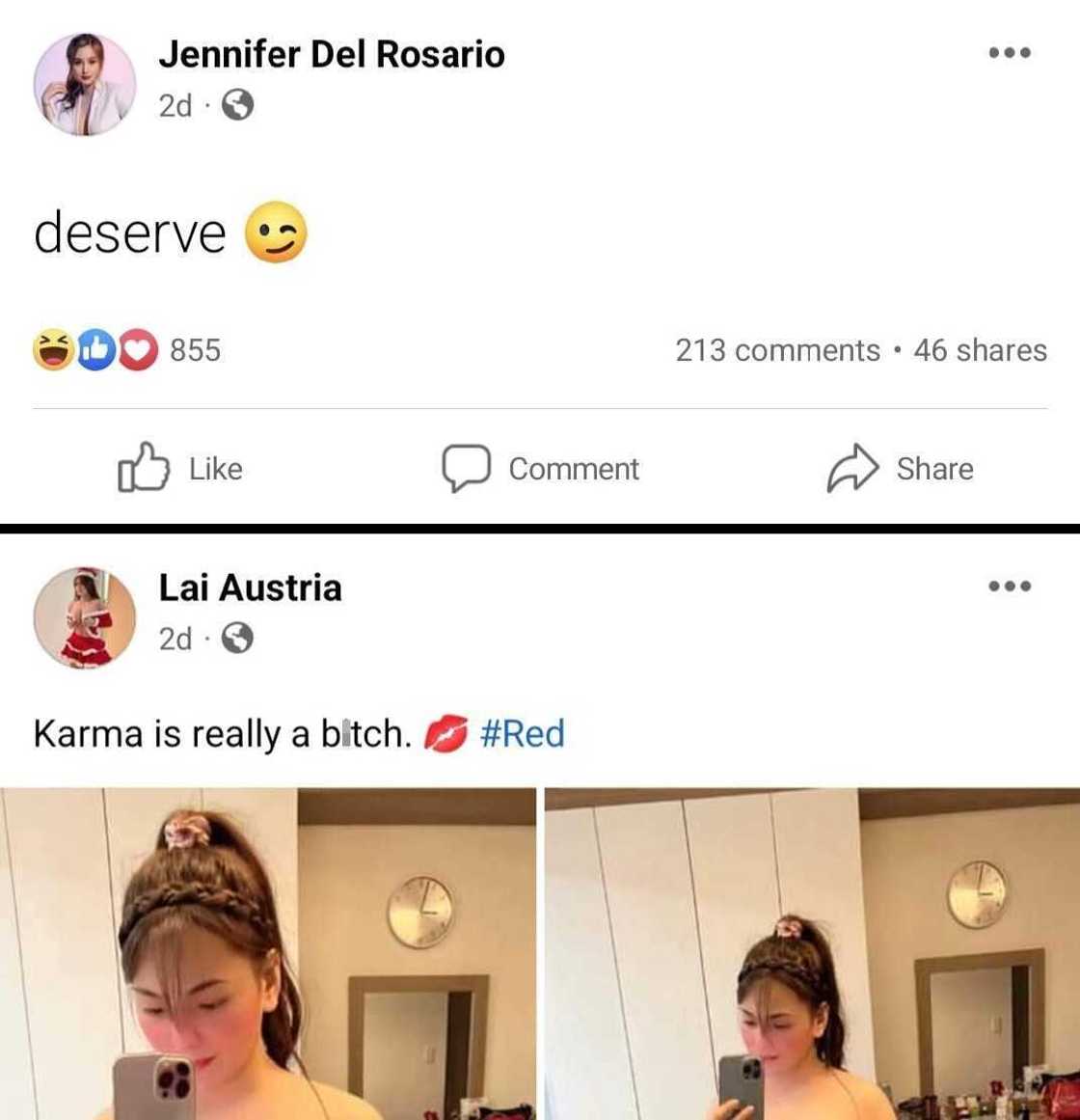 Jen Del Rosario, Lai Austira, viral ang cryptic posts sa gitna ng Rob-Toni isyu