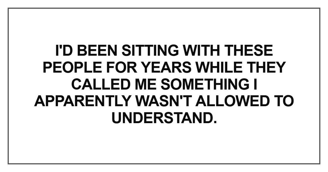I'd been sitting