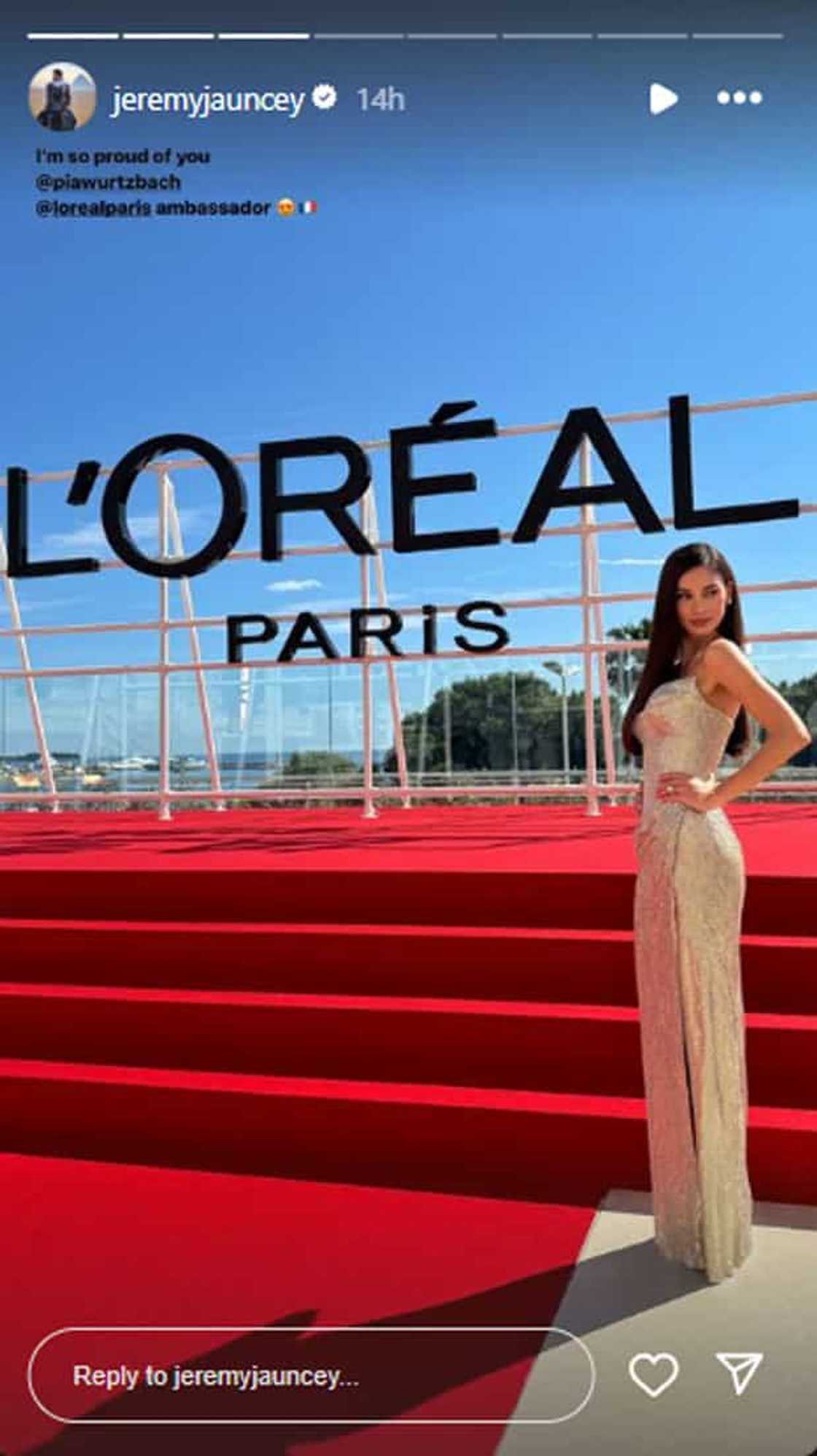 Jeremy Jauncey, proud sa pagiging L'oreal Paris ambassadress ni Pia Wurtzbach Jeremy Jauncey, proud sa pagiging L'oreal Paris ambassadress ni Pia Wurtzbach