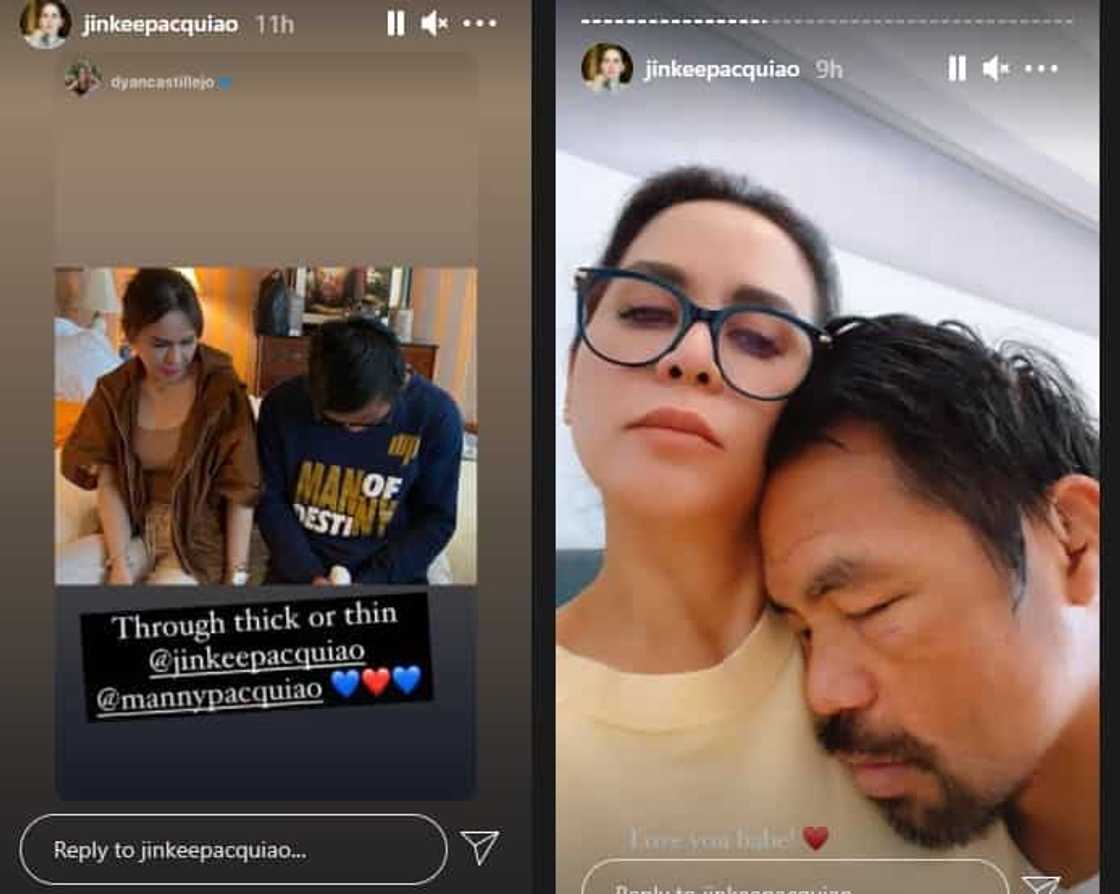 Jinkee Pacquiao comforts Manny Pacquiao in hotel room after his gruelling fight