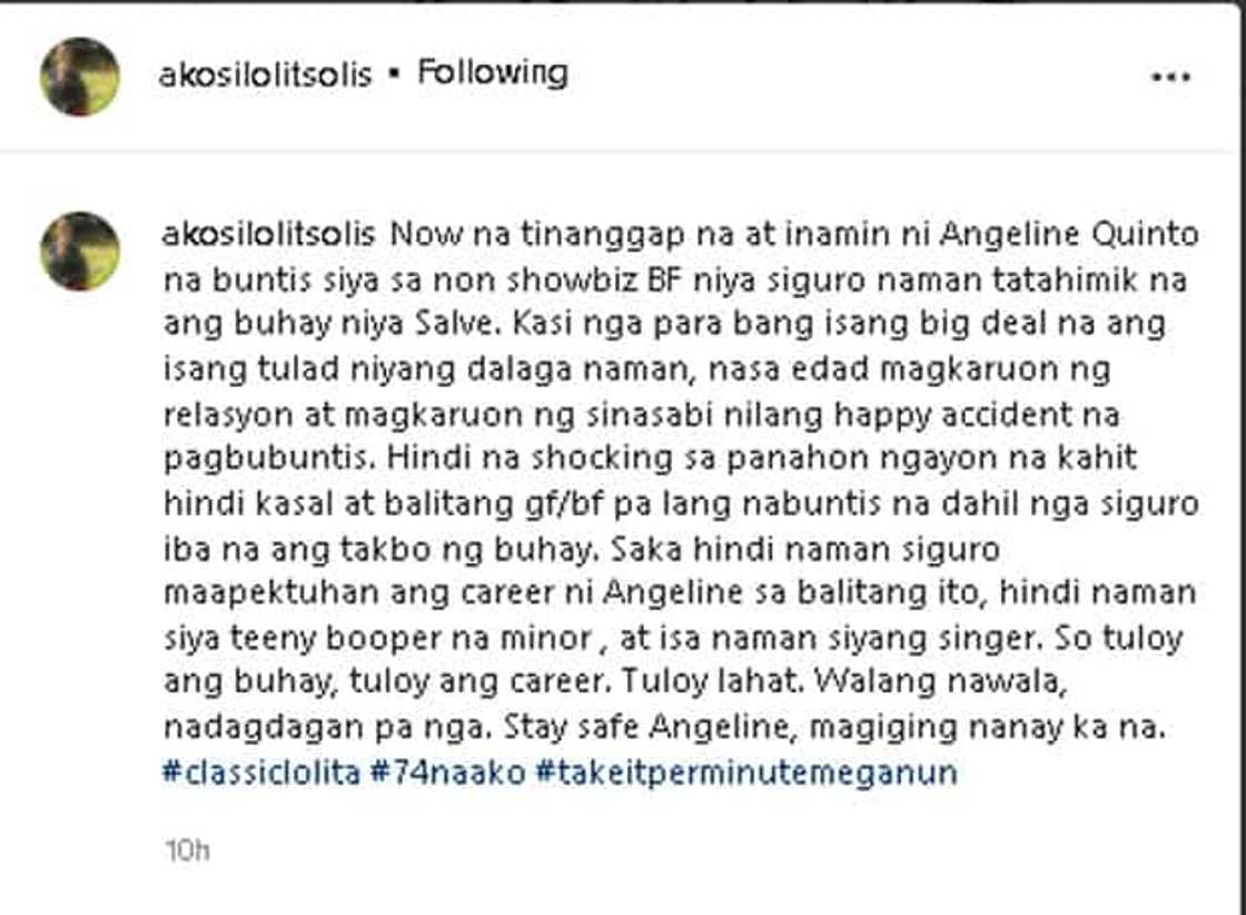 Lolit, sa pagbubuntis ni Angeline: "Hindi naman siguro maapektuhan ang career ni Angeline" Lolit, sa pagbubuntis ni Angeline: "Hindi naman siguro maapektuhan ang career ni Angeline"