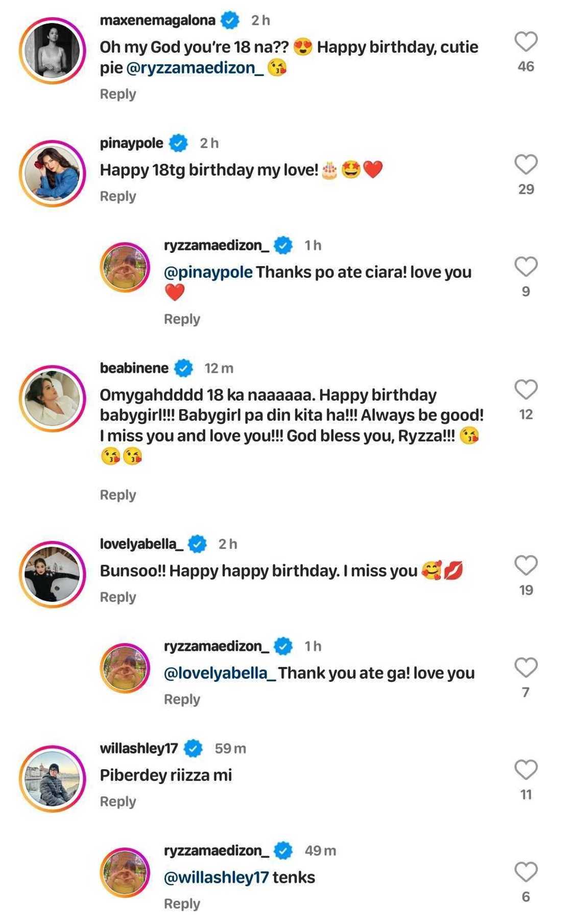 Ryzza Mae Dizon marks 18th birthday; Betong Sumaya, other celebrities greet the TV host Ryzza Mae Dizon marks 18th birthday; Betong Sumaya, other celebrities greet the TV host