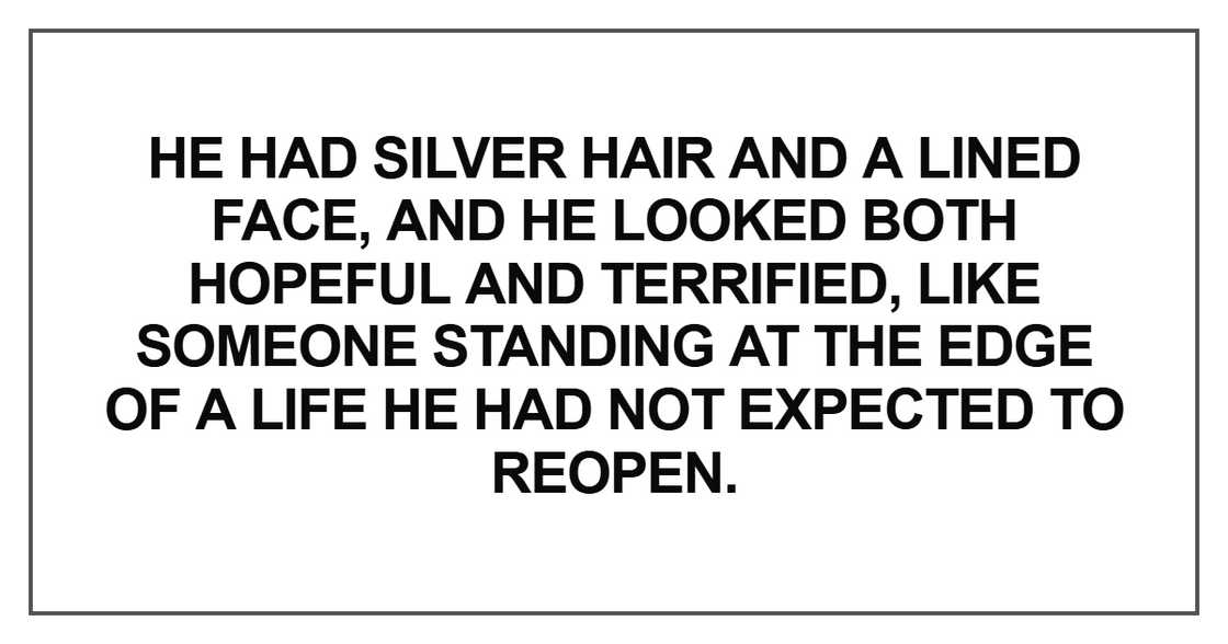 He had silver hair and a lined face